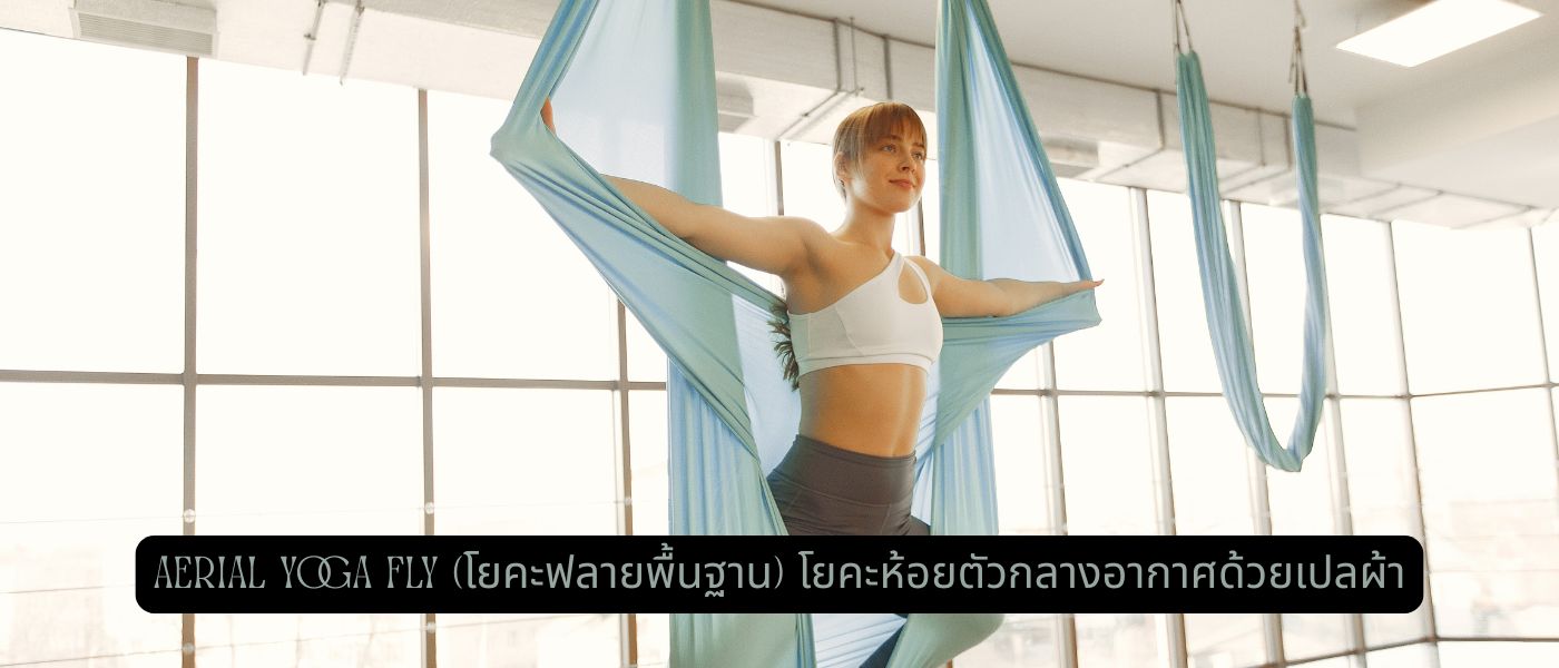 Aerial Yoga Fly (โยคะฟลายพื้นฐาน) โยคะห้อยตัวกลางอากาศด้วยเปลผ้า